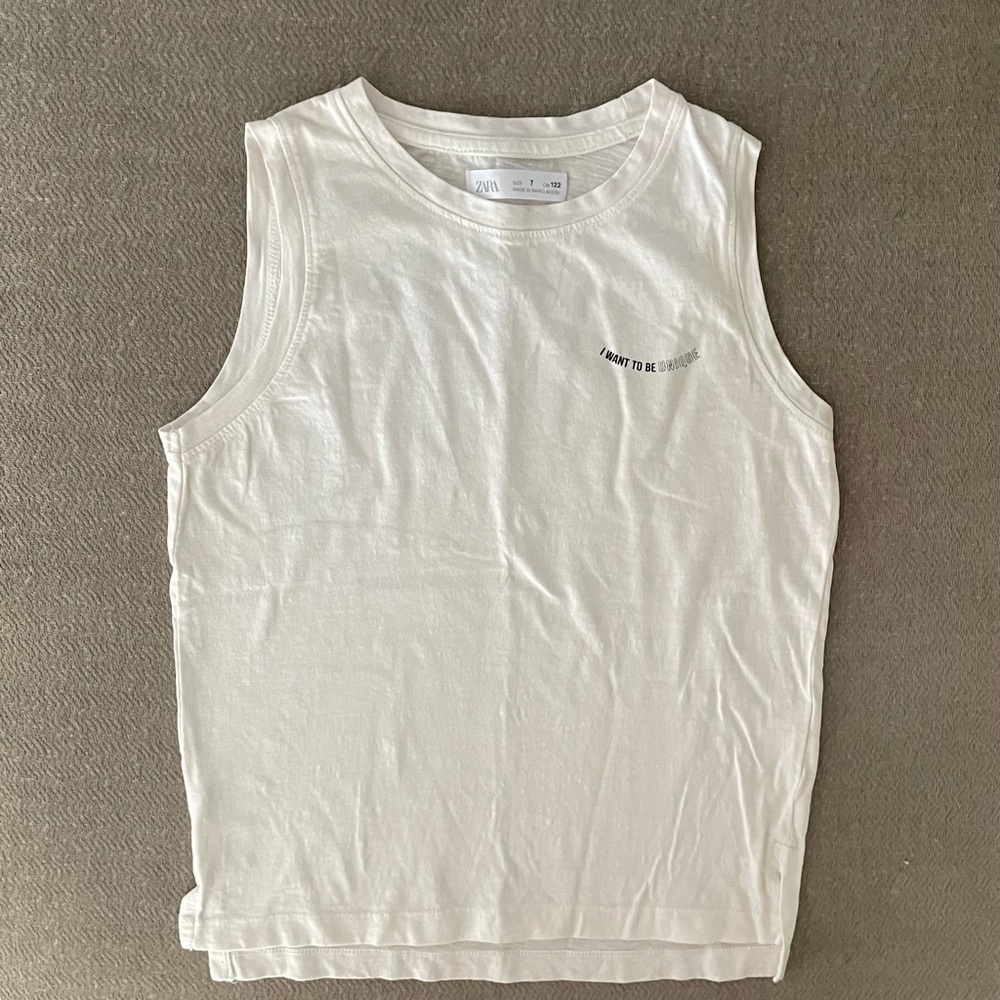 ZARA BOYS SOLID COLOR TANK TOP